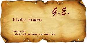 Glatz Endre névjegykártya